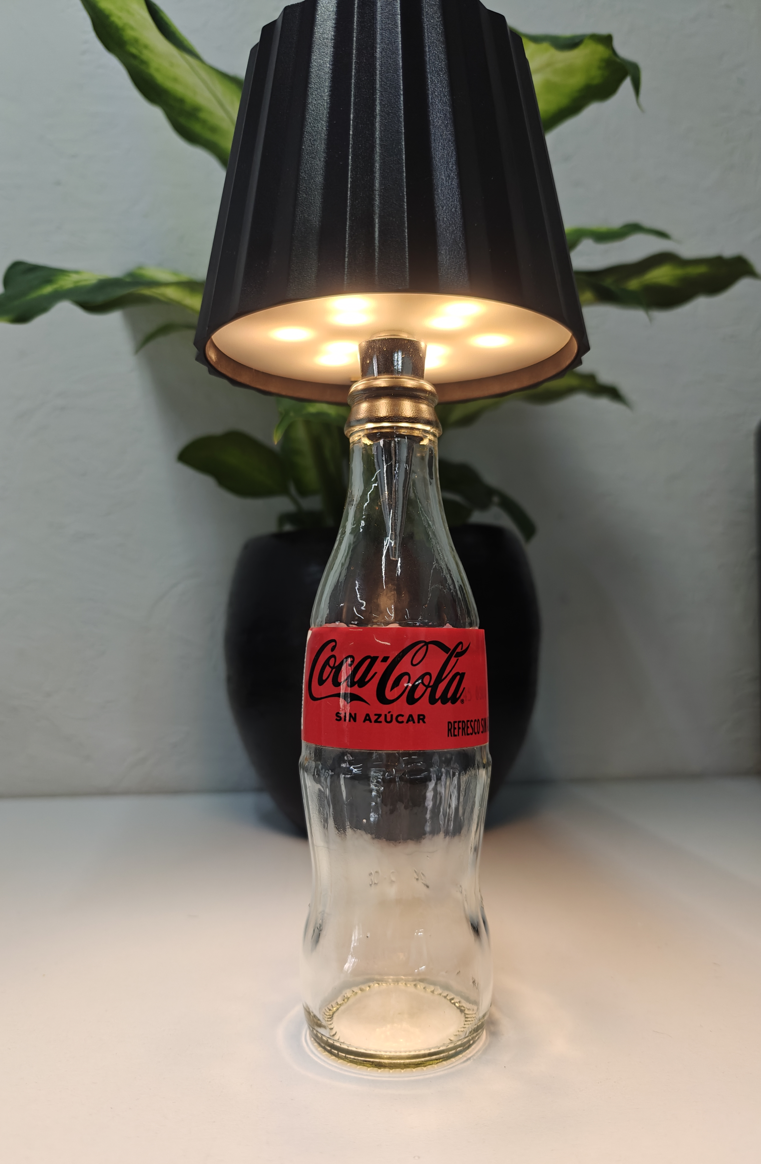 Lámpara botella